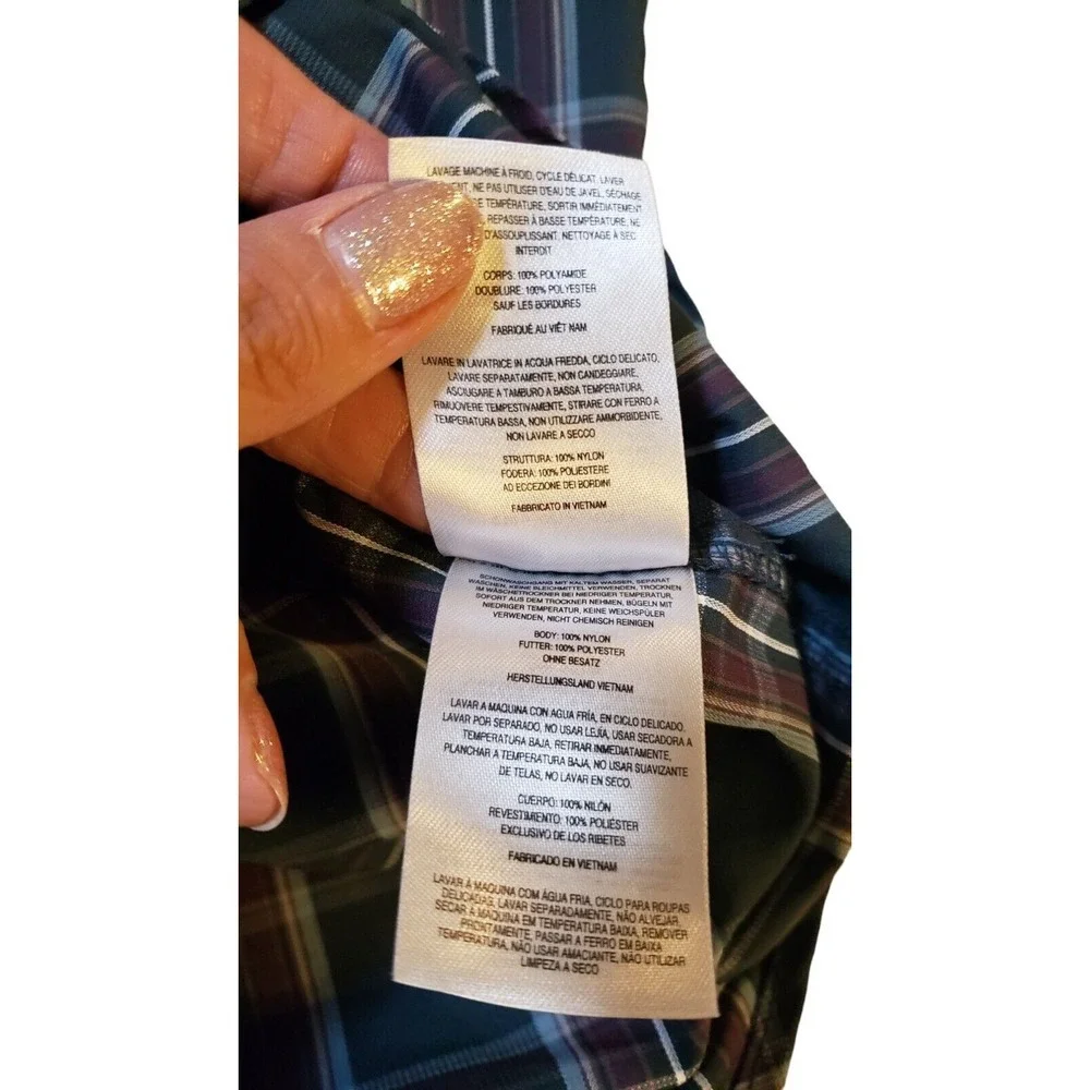 Columbia Omni-Shade Plaid Long Sleeve Shirt M Roll Tab Sleeves Outdoos Hiking‎